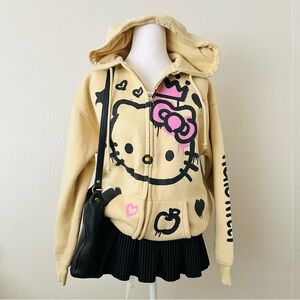 Forever21 x hello kitty full zip hooded sweater